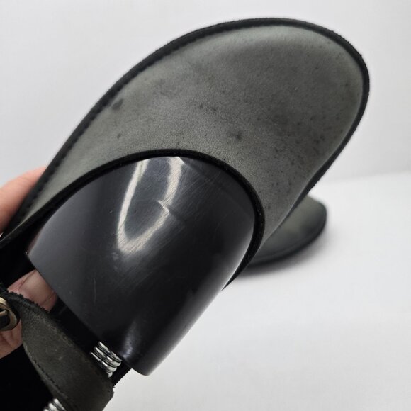 Loints of Holland | minimalist slate gray leather Mary Jane flats shoes | WMS 10 - Picture 4 of 9